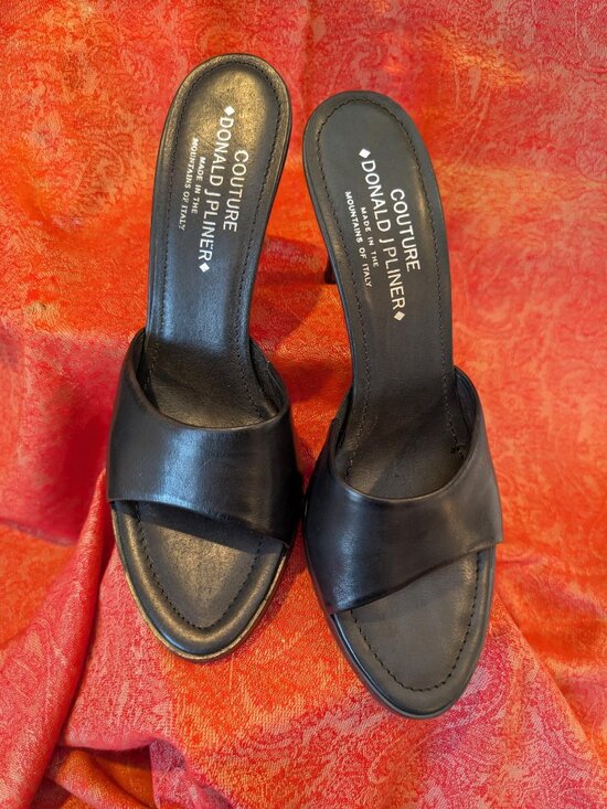 Donald J. Pliner Shoes - Donald J. Pliner Black High-Heeled Mules